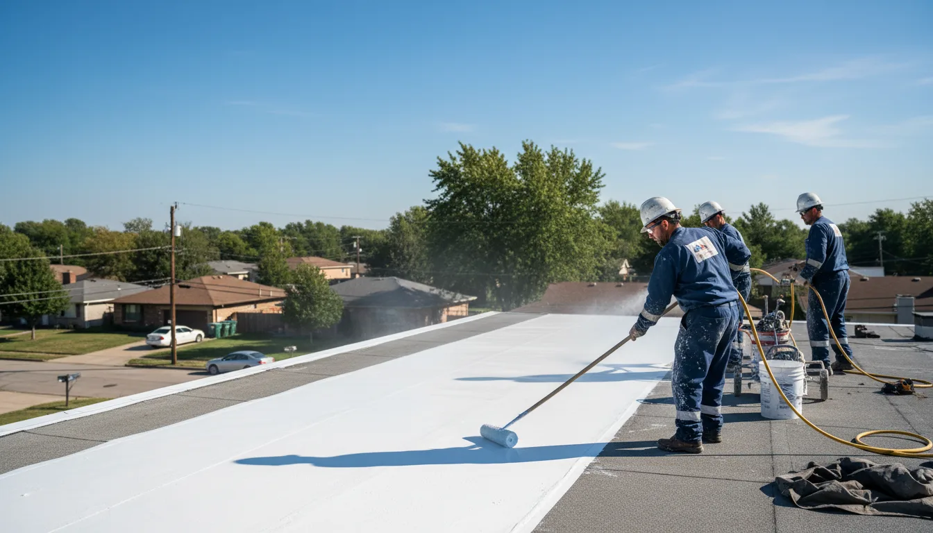 Commercial roof coating in Arkansas near me